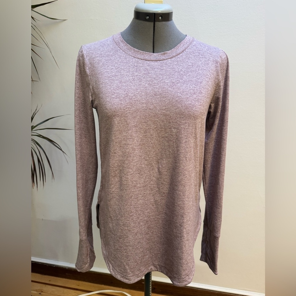 Athleta Women's Long Sleeve Heathered Top - Light Purple
